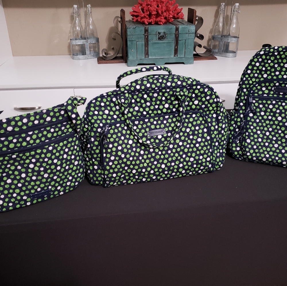 Vera Bradley Luck Dots 3 Pc Set